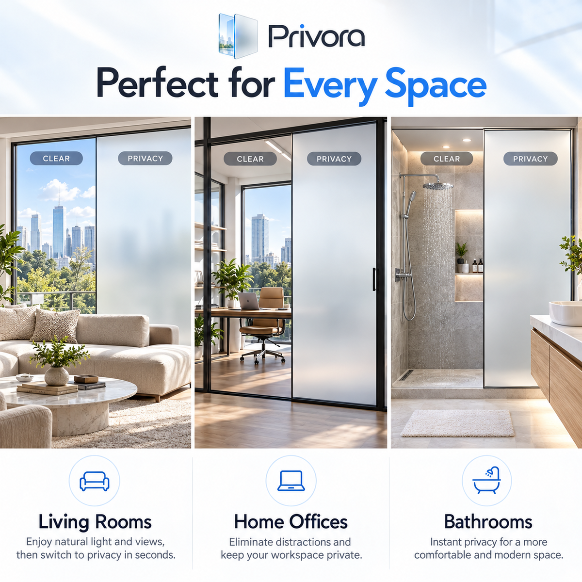 Privora™ Smart Privacy Film